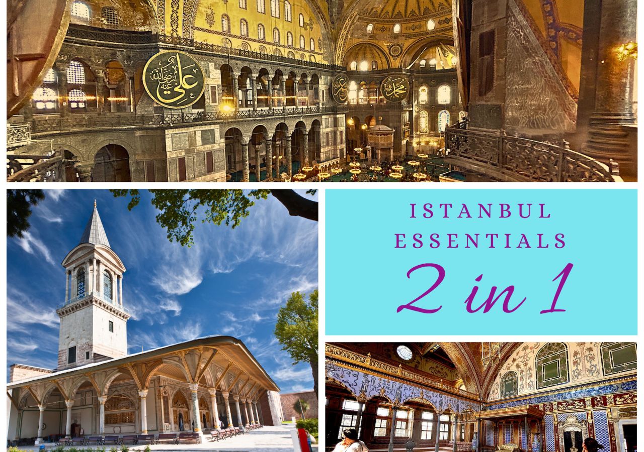 2 in 1 Package: Hagia Sophia Ticket & Topkapi Palace Highlights Tour 