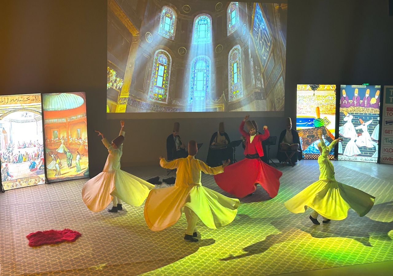 Whirling Dervish Ceremony Across Hagia Sophia